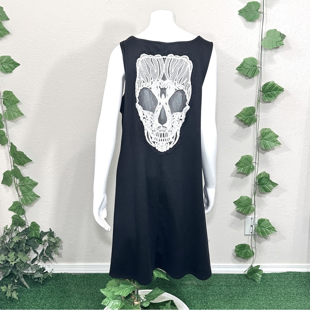 SOLD Torrid Skull Dress Black - Picture 3 of 12
